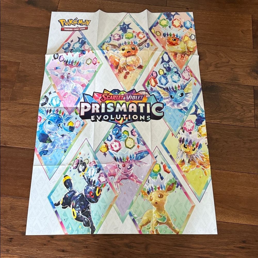 Brand New Pokémon TCG: Prismatic Evolution Poster Illustration Art Wall Decor
